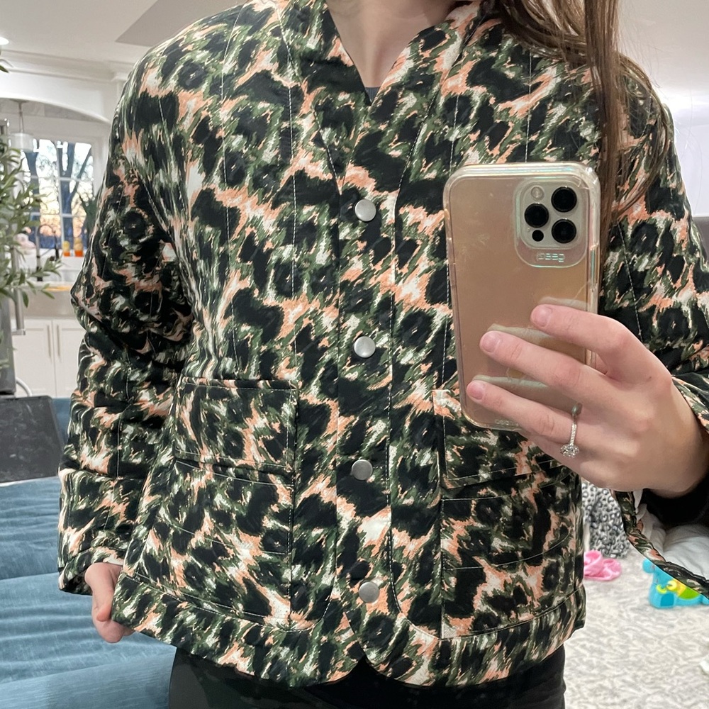 NWT Rachel Comey designer jacket lightweight animal print Large